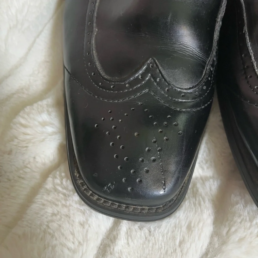 Giorgio Brutini Mens 11.5M Derby Black Lace Up Square Toe Workwear Office Shoes